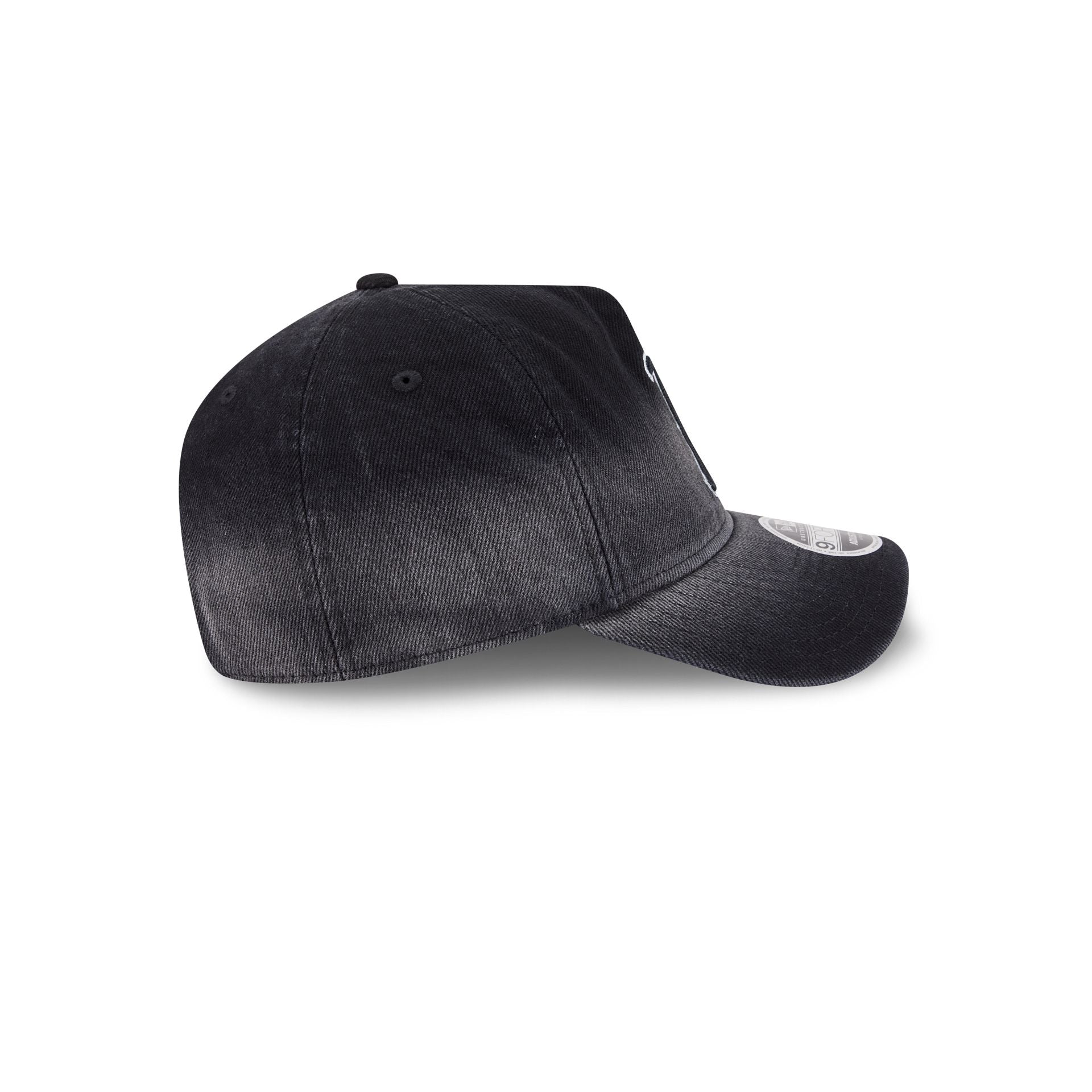Boston Red Sox Washed Black Denim 9FORTY A-Frame Unstructured Snapback Hat
