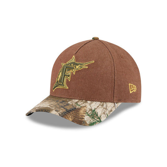 Miami Marlins Camo Twill 9FORTY M-Crown A-Frame Snapback Hat