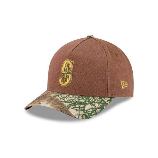 Seattle Mariners Camo Twill 9FORTY M-Crown A-Frame Snapback Hat