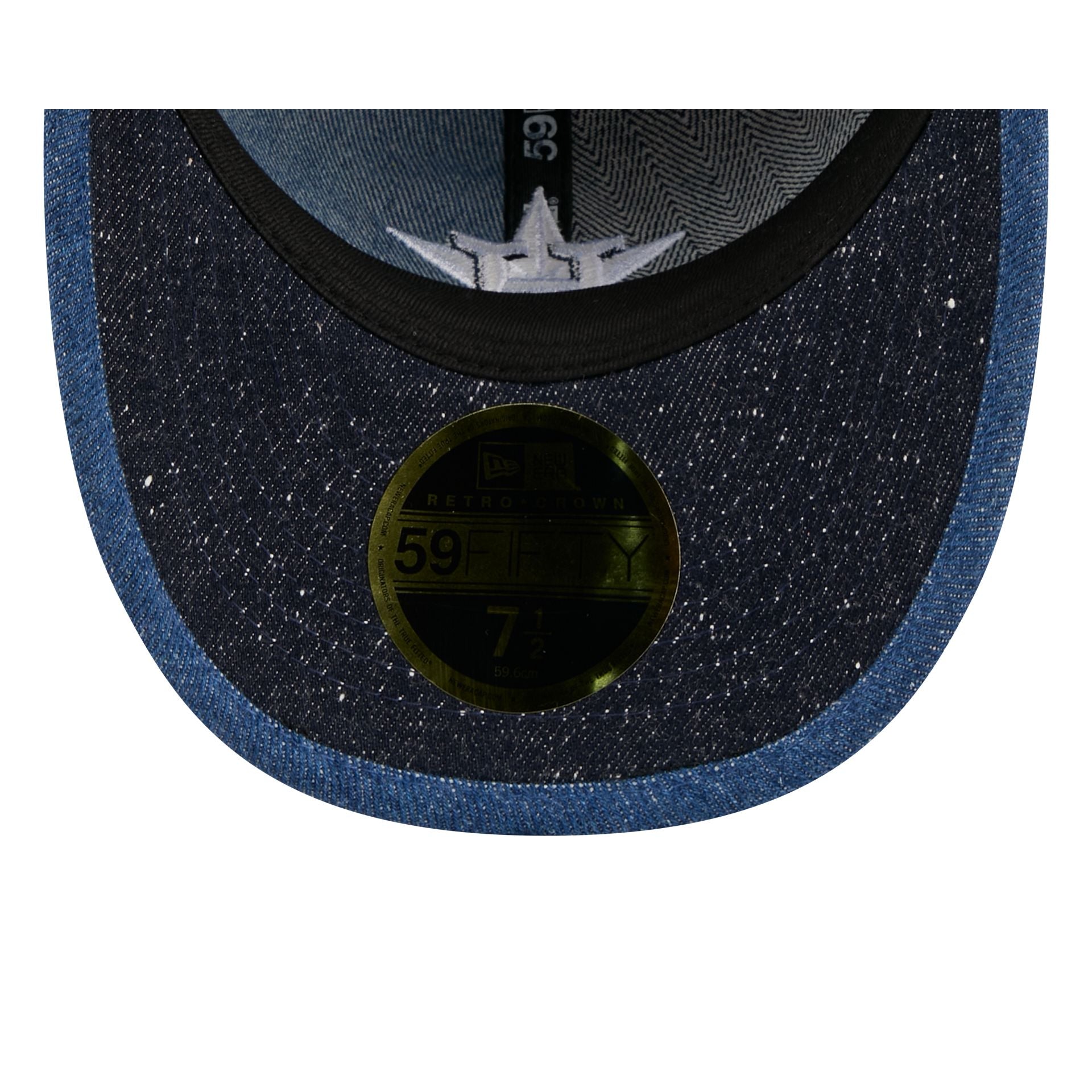 Houston Astros Multi-Panel Denim Retro Crown 59FIFTY Fitted Hat