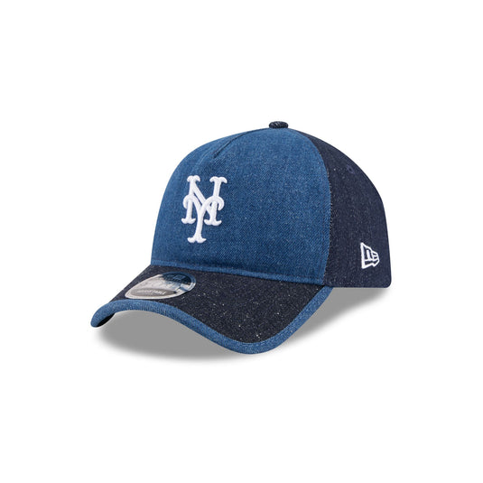 New York Mets Multi-Panel Denim 9FORTY A-Frame Unstructured Adjustable Hat - New Era Cap