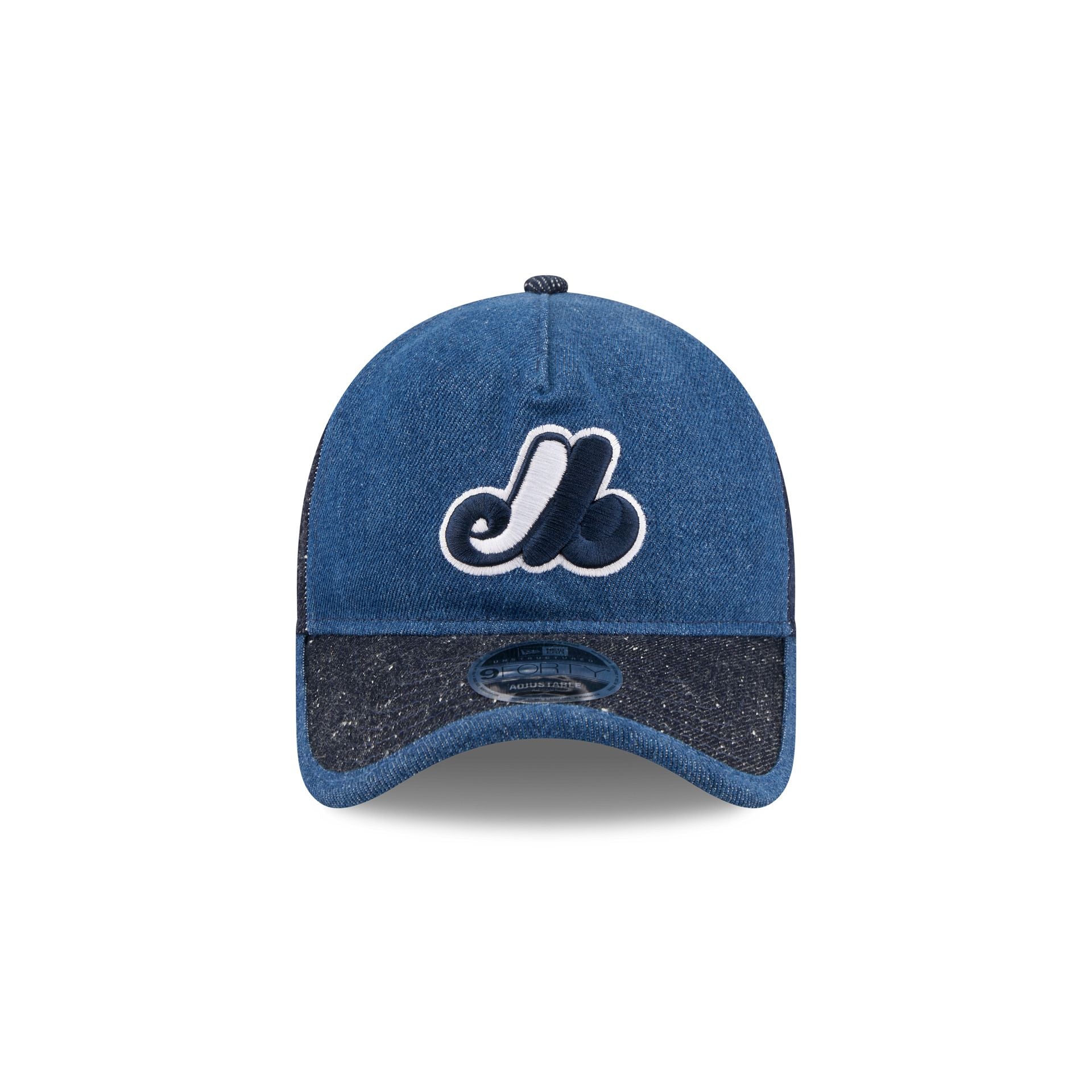Montreal Expos Multi-Panel Denim 9FORTY A-Frame Unstructured Adjustable Hat