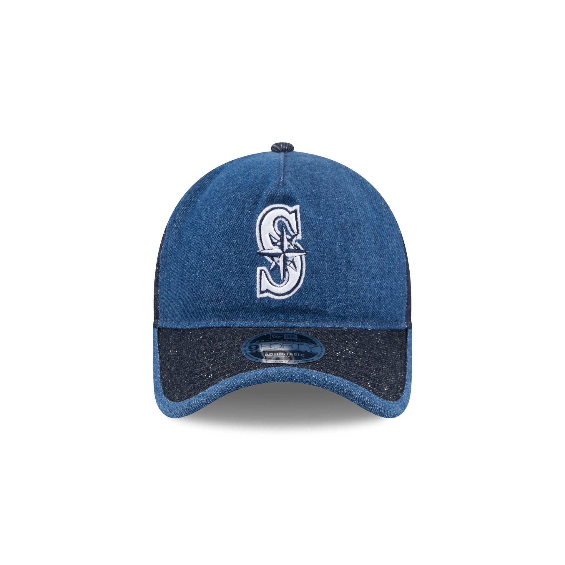 Seattle Mariners Multi-Panel Denim 9FORTY A-Frame Unstructured Adjustable Hat