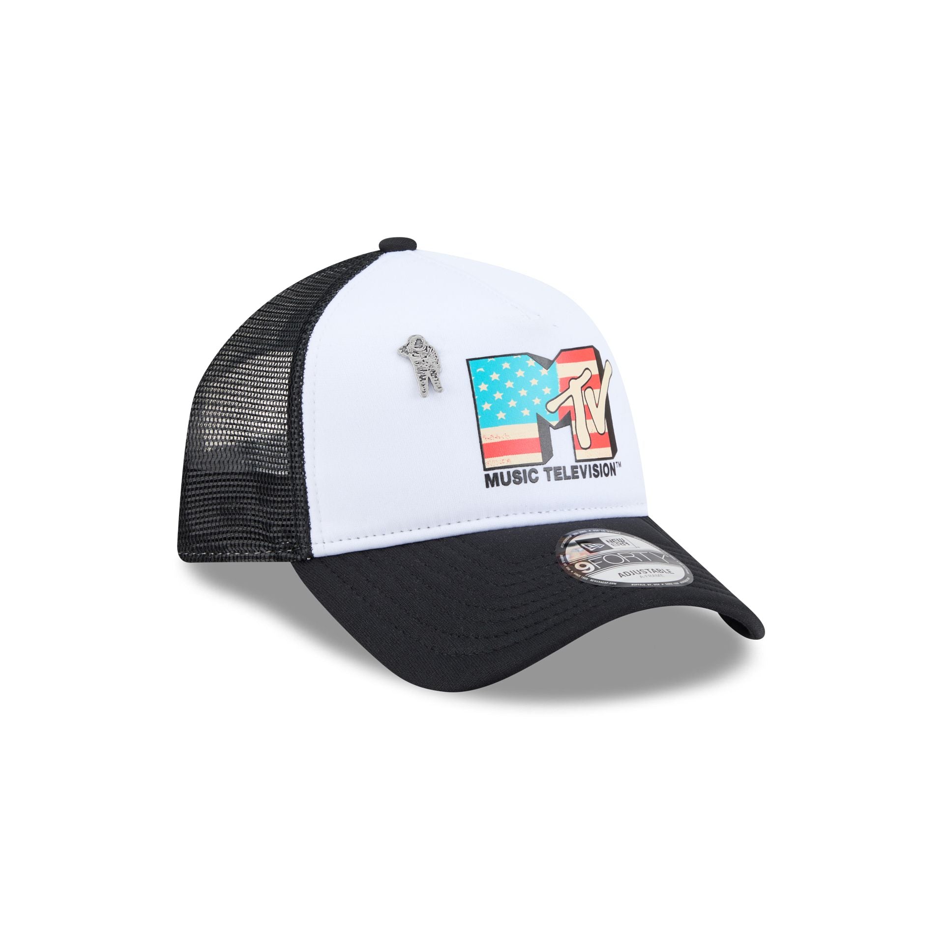 MTV White 9FORTY A-Frame Trucker Hat