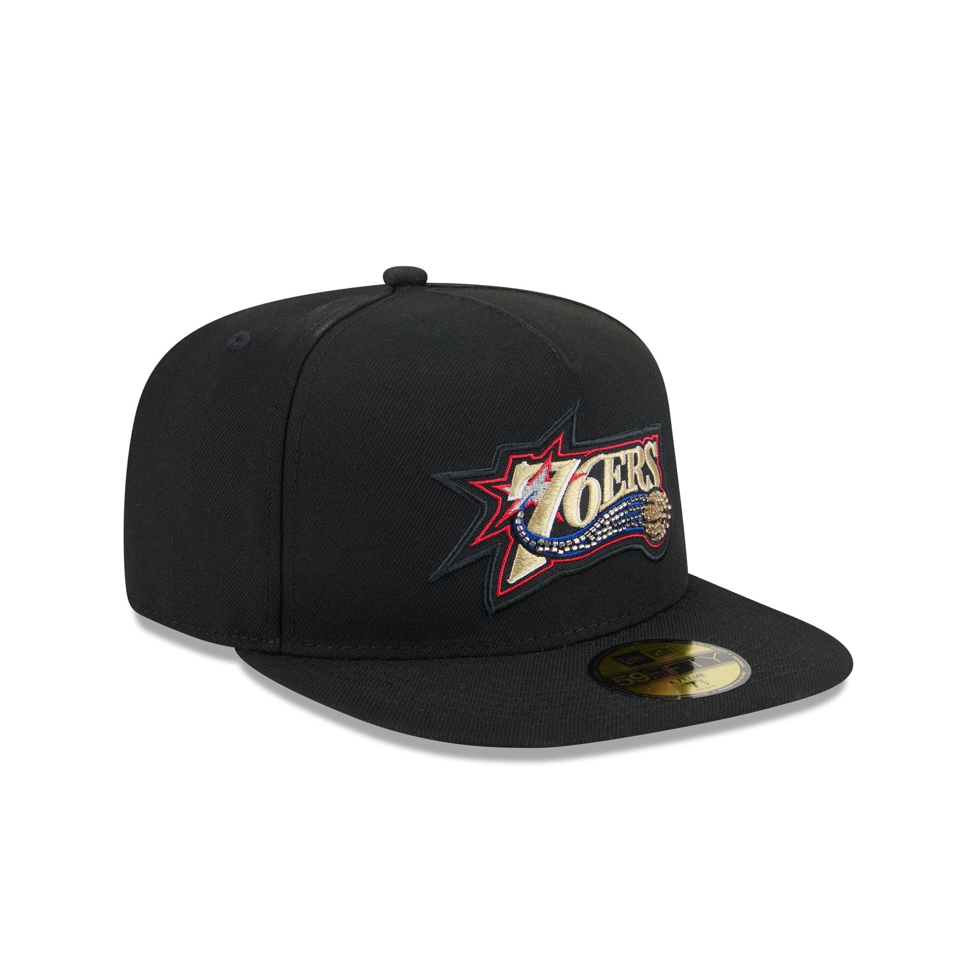 Just Caps Beaded Philadelphia 76ers 59FIFTY A-Frame Fitted Hat