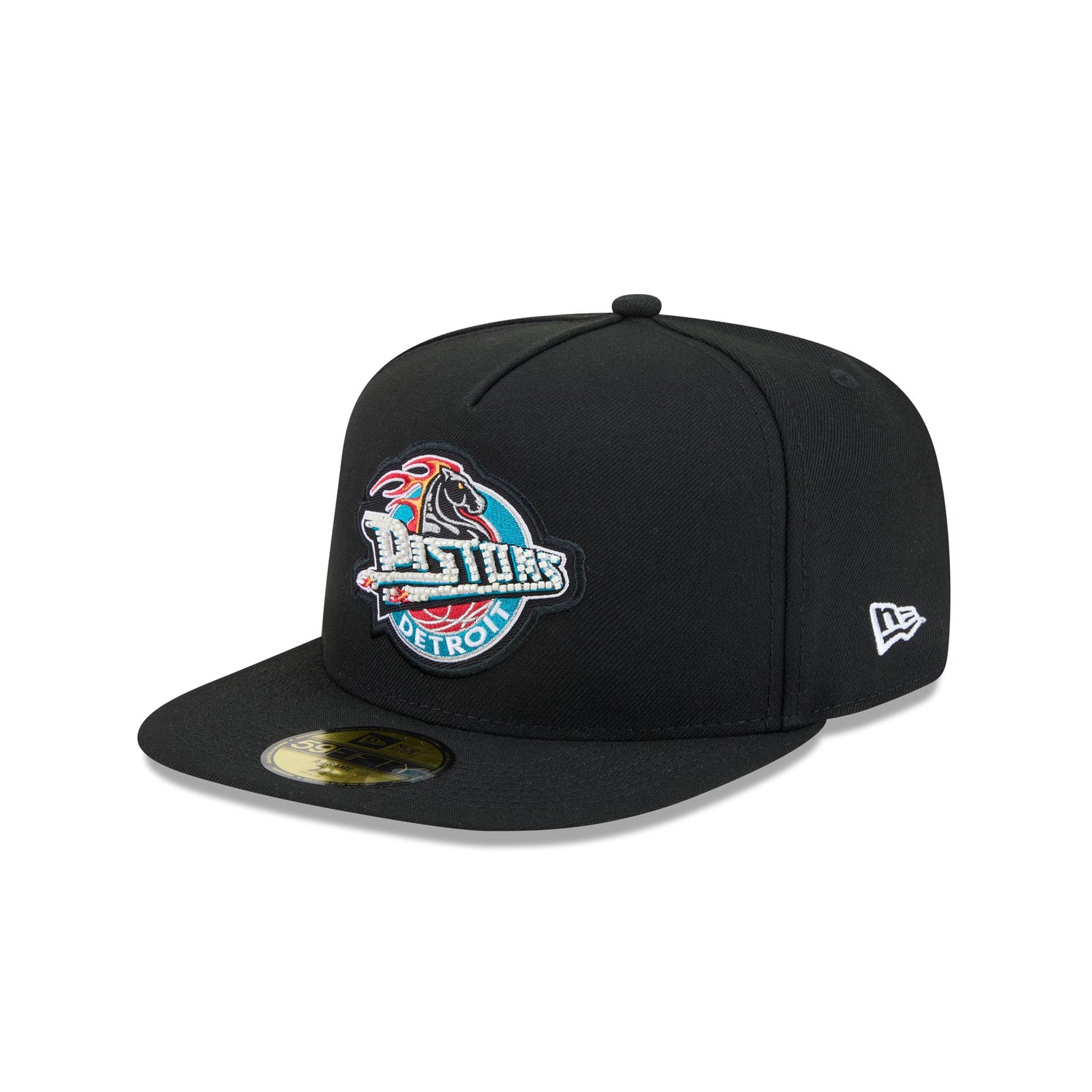 Just Caps Beaded Detroit Pistons 59FIFTY A-Frame Fitted Hat