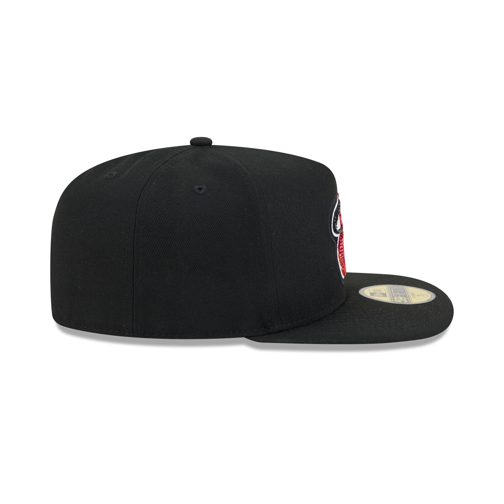 Just Caps Beaded Miami Heat 59FIFTY A-Frame Fitted Hat