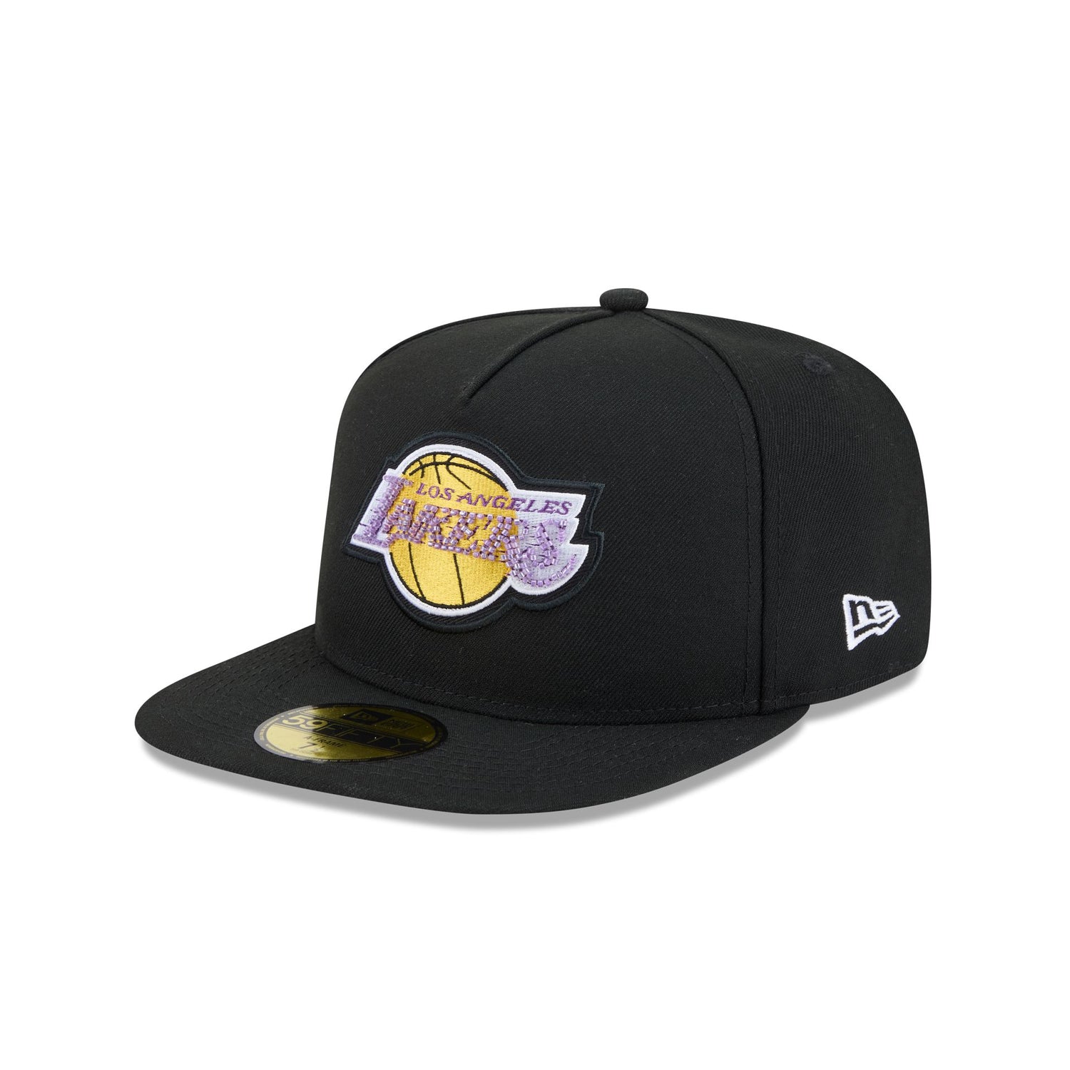Just Caps Beaded Los Angeles Lakers 59FIFTY A-Frame Fitted Hat