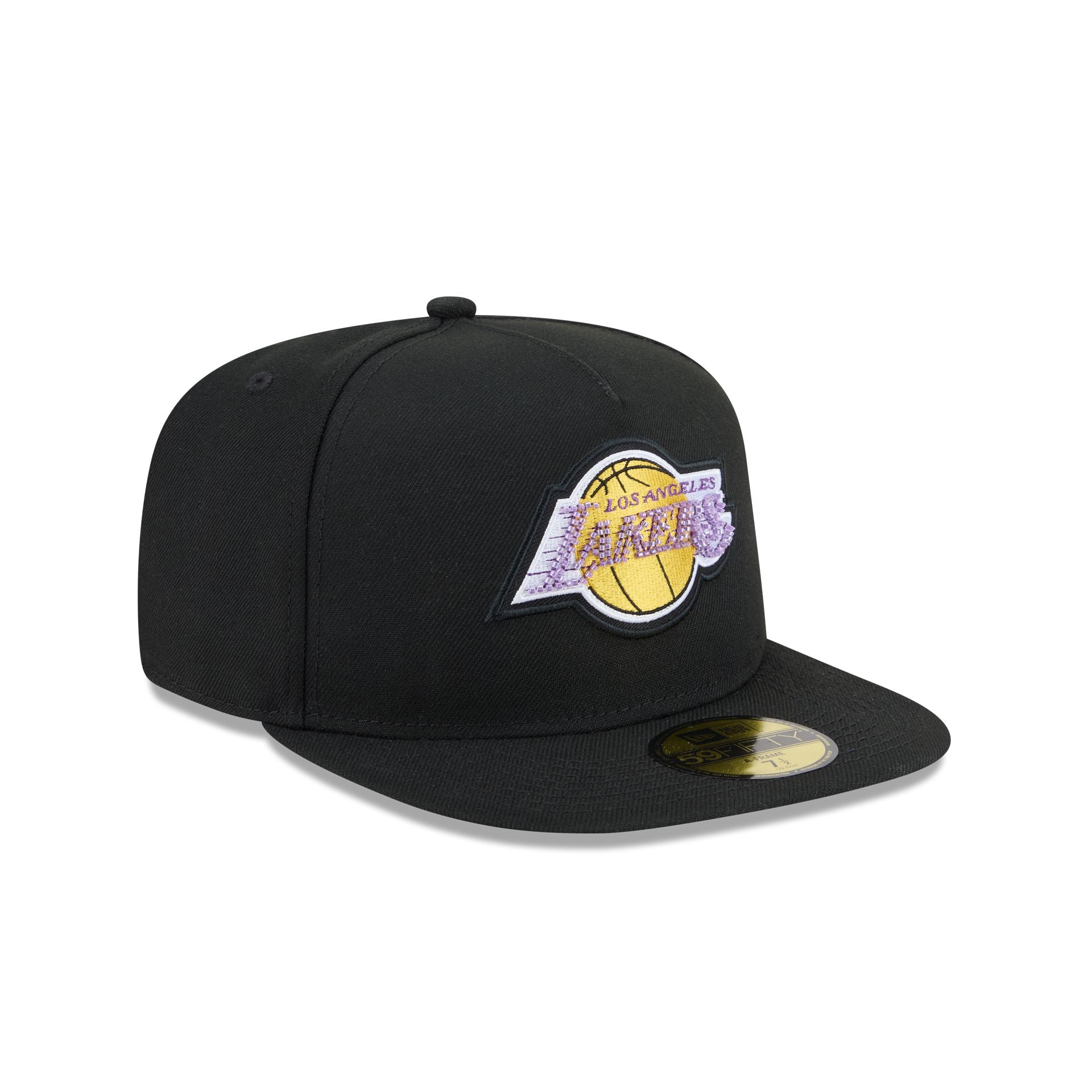 Just Caps Beaded Los Angeles Lakers 59FIFTY A-Frame Fitted Hat