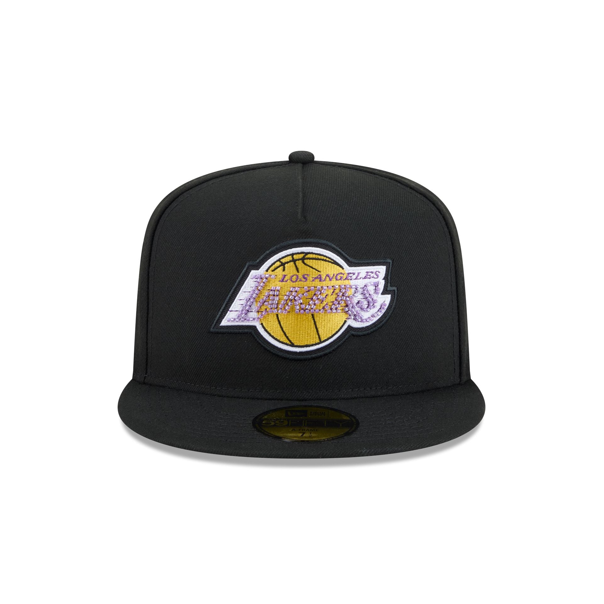 Just Caps Beaded Los Angeles Lakers 59FIFTY A-Frame Fitted Hat