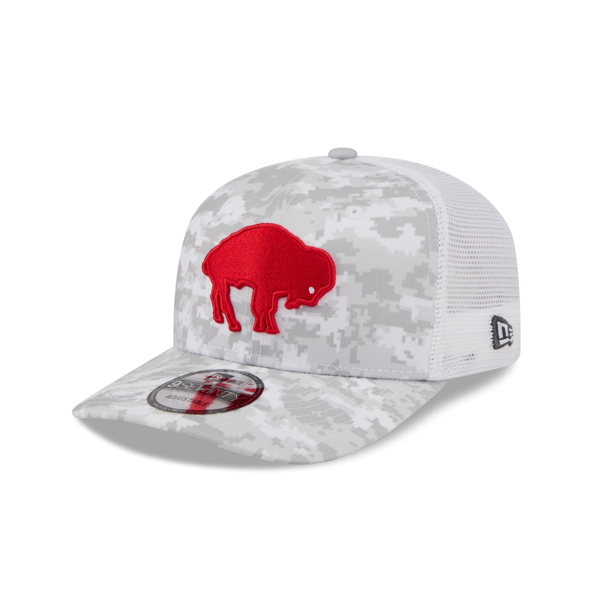 Buffalo Bills 2026 Salute to Service Fan Gear Snow 9SEVENTY Trucker Hat