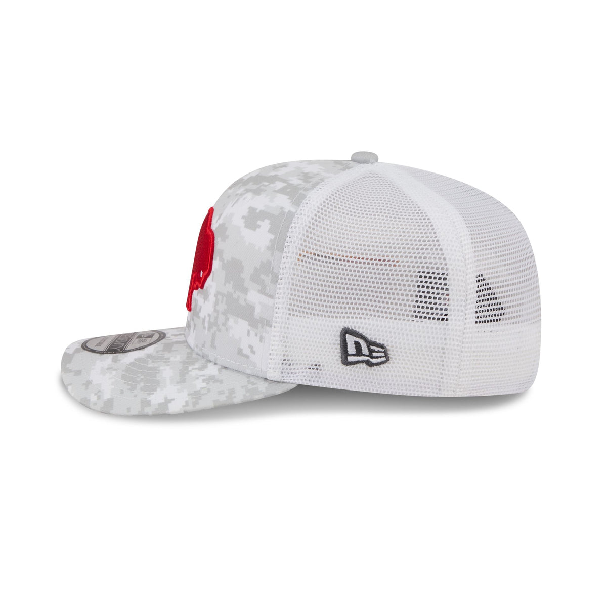 Buffalo Bills 2026 Salute to Service Fan Gear Snow 9SEVENTY Trucker Hat
