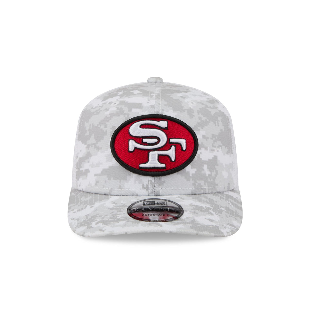 San Francisco 49ers 2026 Salute to Service Fan Gear Snow 9SEVENTY Trucker Hat