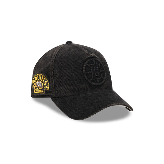 Boston Bruins Washed Thin Wale Cord 9FORTY A-Frame Unstructured Snapback Hat