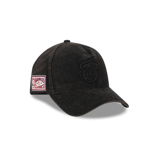 Miami Heat Washed Thin Wale Cord 9FORTY A-Frame Unstructured Snapback Hat