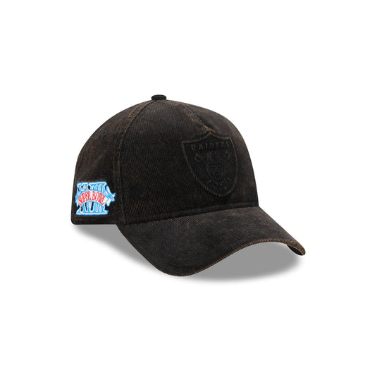Las Vegas Raiders Washed Thin Wale Cord 9FORTY A-Frame Unstructured Snapback Hat
