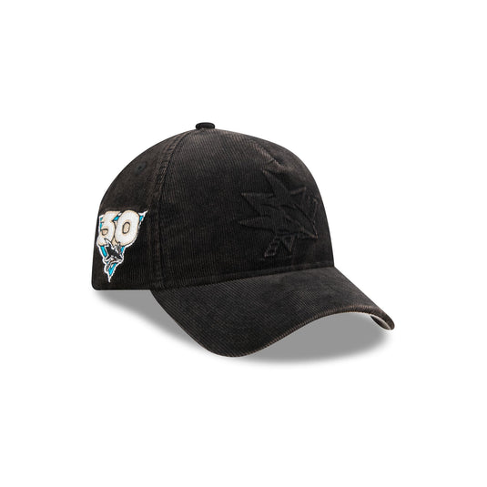 San Jose Sharks Washed Thin Wale Cord 9FORTY A-Frame Unstructured Snapback Hat