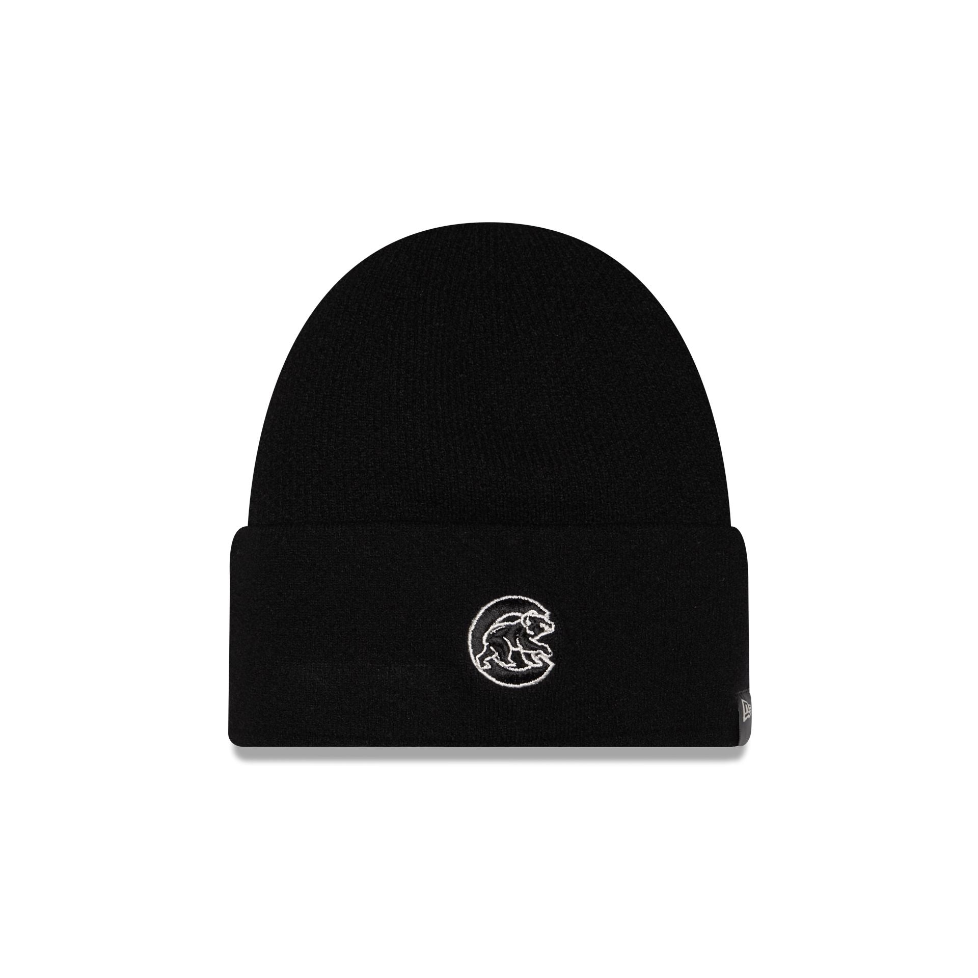 Chicago Cubs Cashmere Black Cuffless Knit Beanie Hat