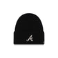 Atlanta Braves Cashmere Black Cuffless Knit Beanie Hat