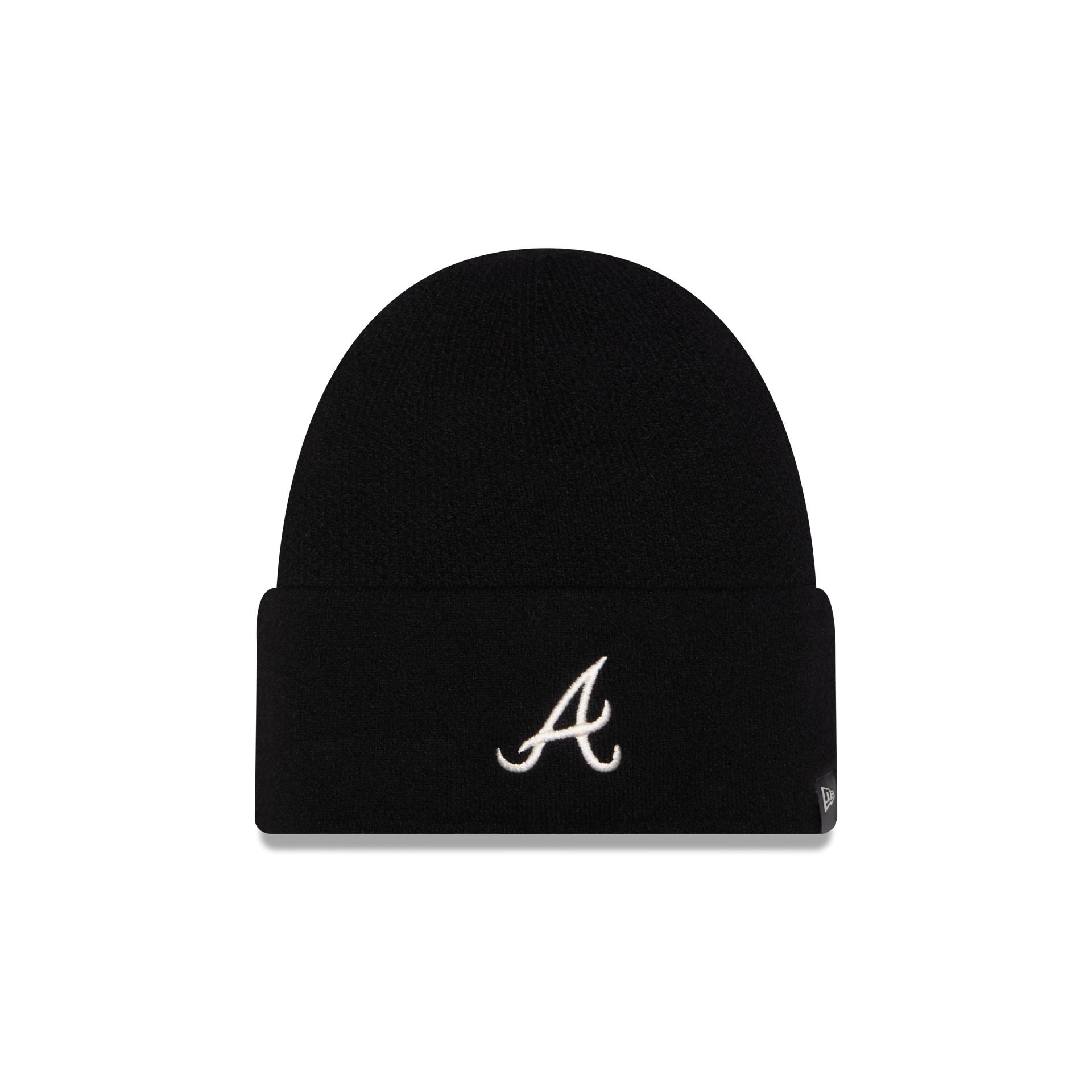 Atlanta Braves Cashmere Black Cuffless Knit Beanie Hat