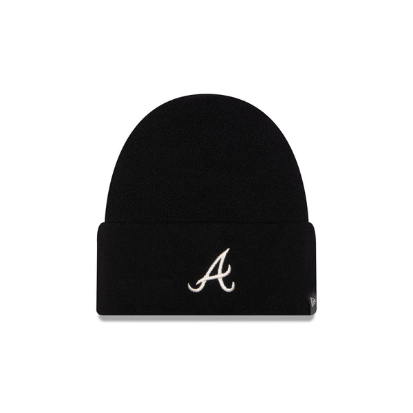 Atlanta Braves Cashmere Black Cuffless Knit Beanie Hat – New Era Cap