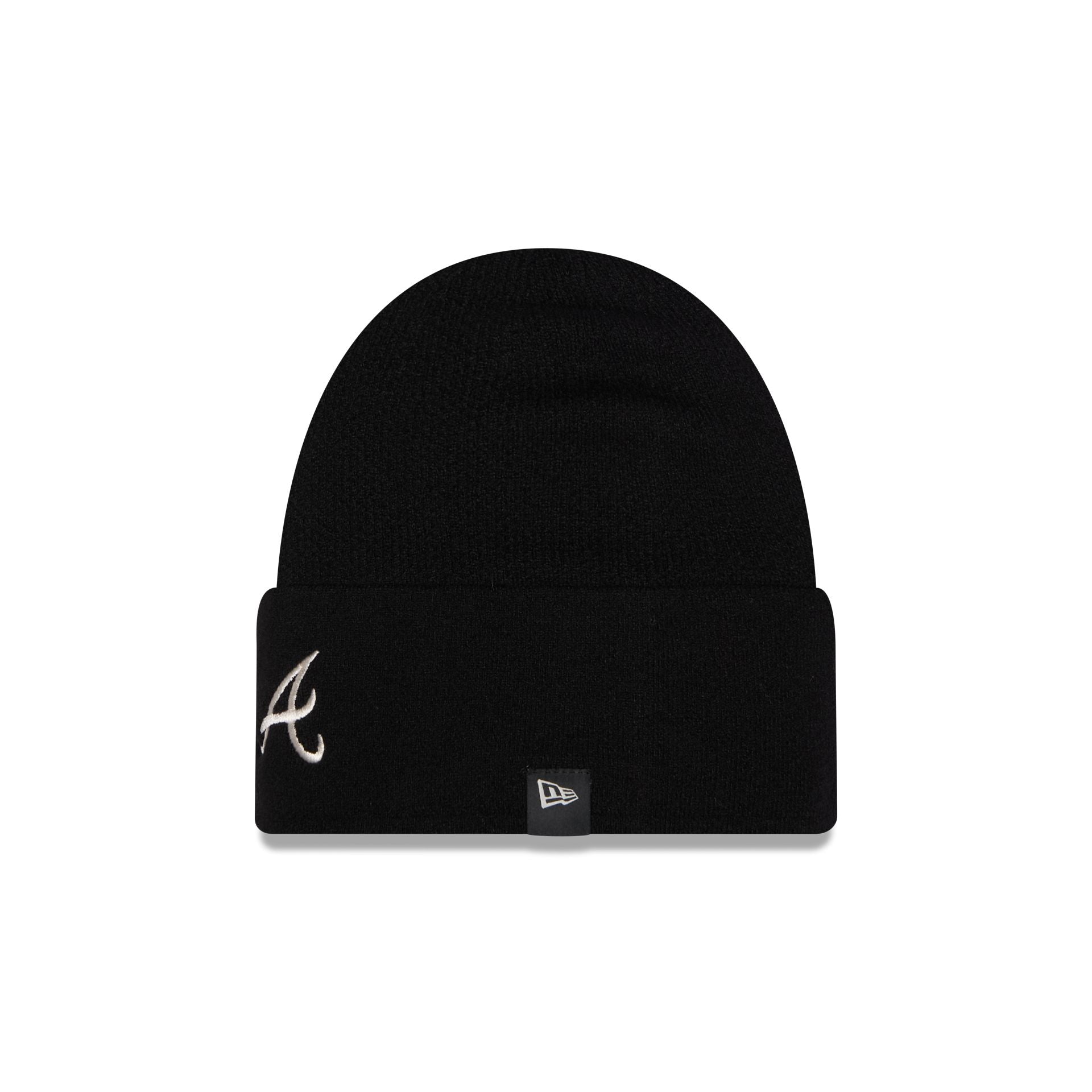 Atlanta Braves Cashmere Black Cuffless Knit Beanie Hat