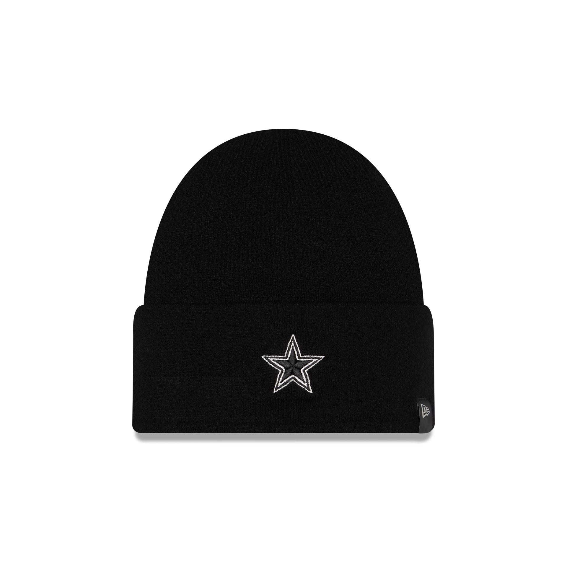 Dallas Cowboys Cashmere Black Cuffless Knit Beanie Hat
