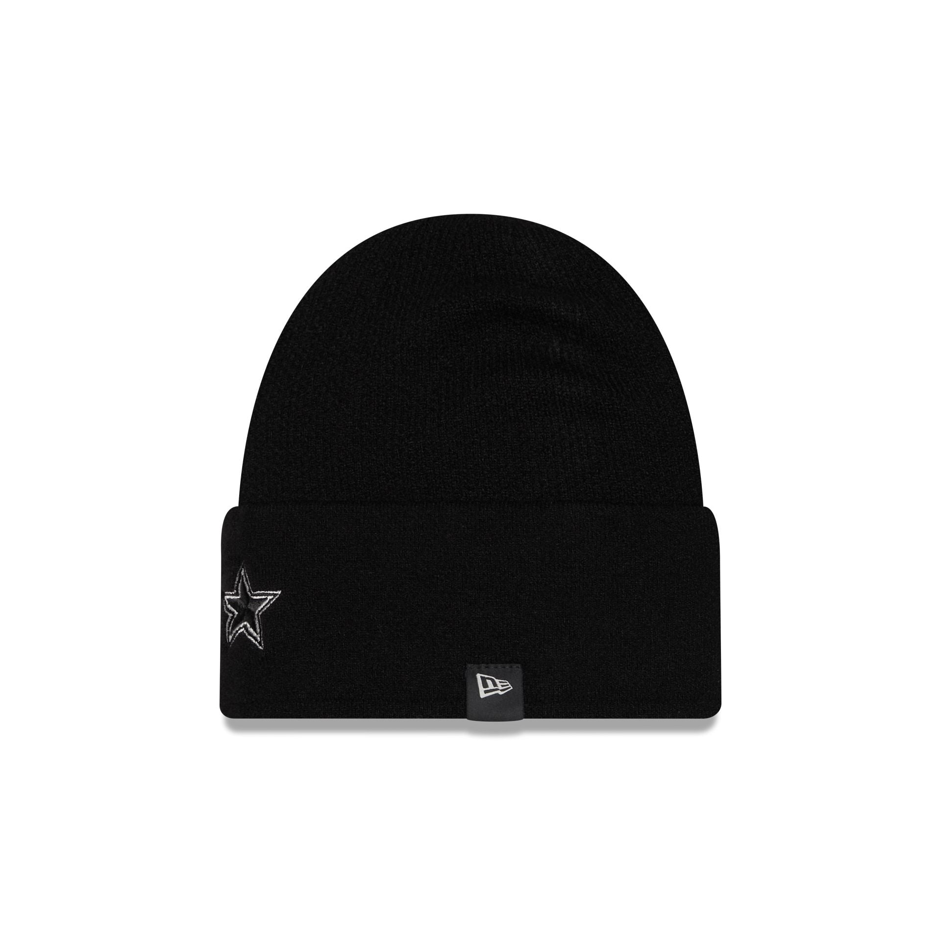 Dallas Cowboys Cashmere Black Cuffless Knit Beanie Hat