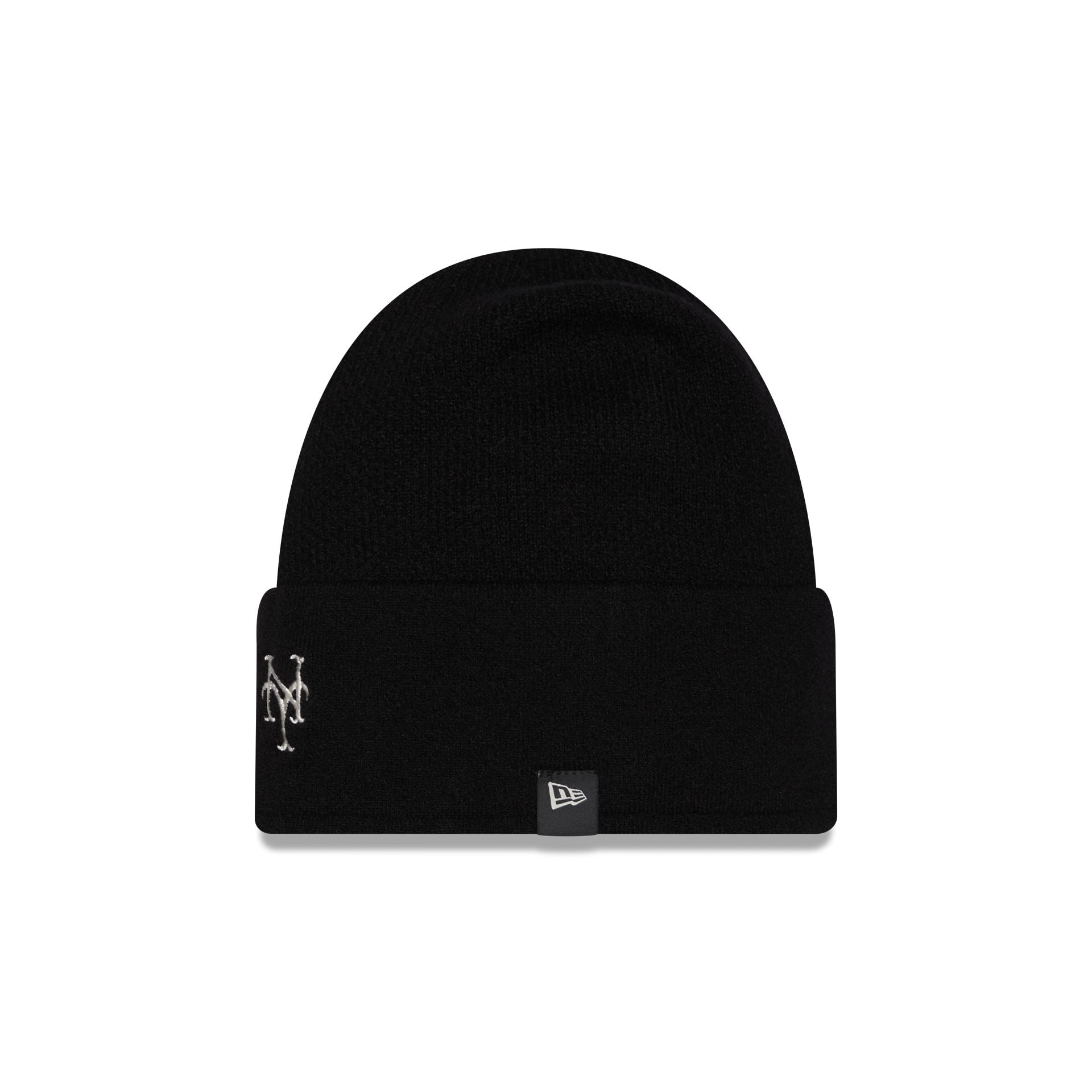 New York Mets Cashmere Black Cuffless Knit Beanie Hat