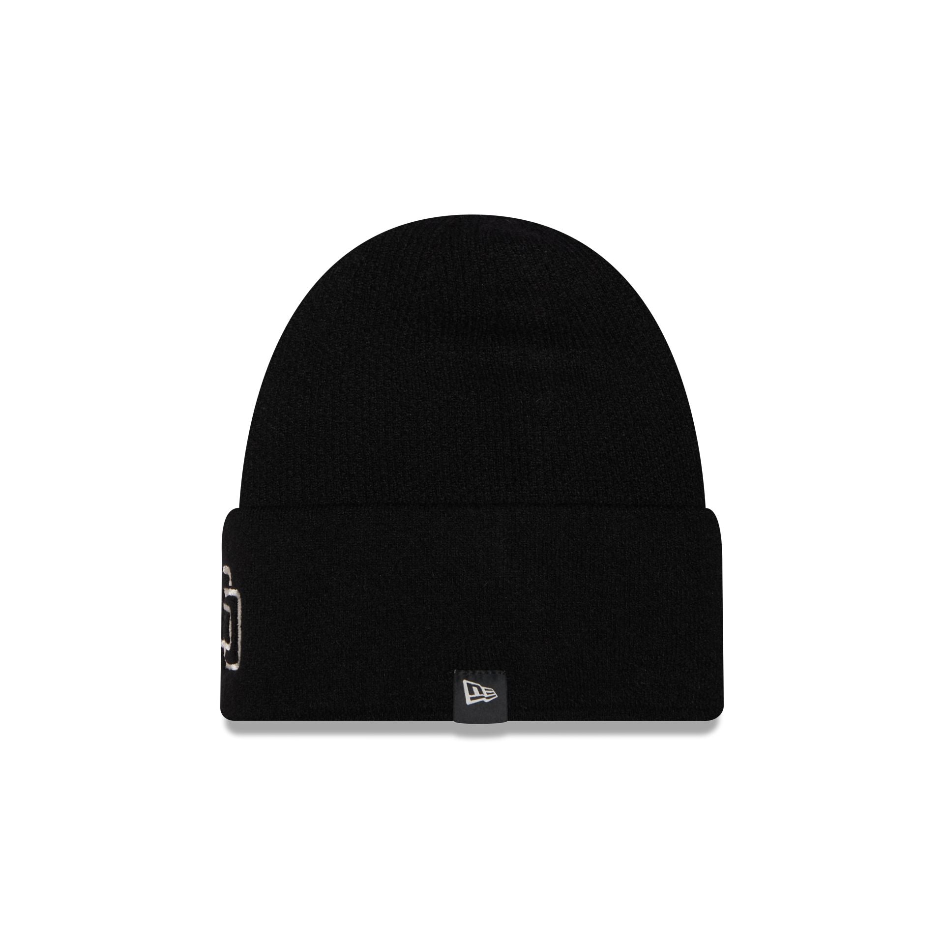 San Diego Padres Cashmere Black Cuffless Knit Beanie Hat
