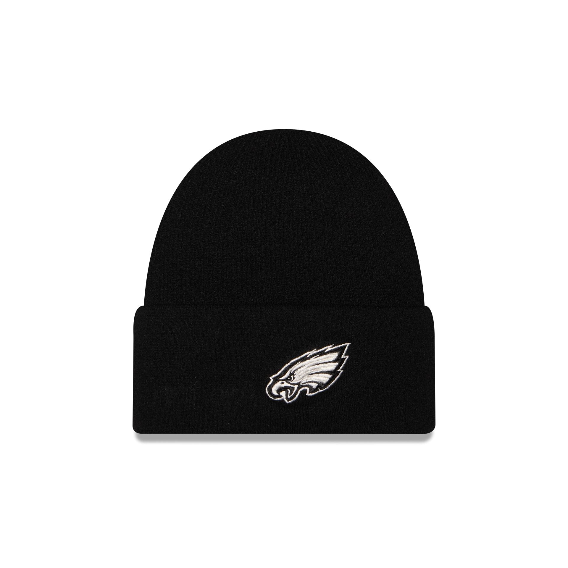 Philadelphia Eagles Cashmere Black Cuffless Knit Beanie Hat