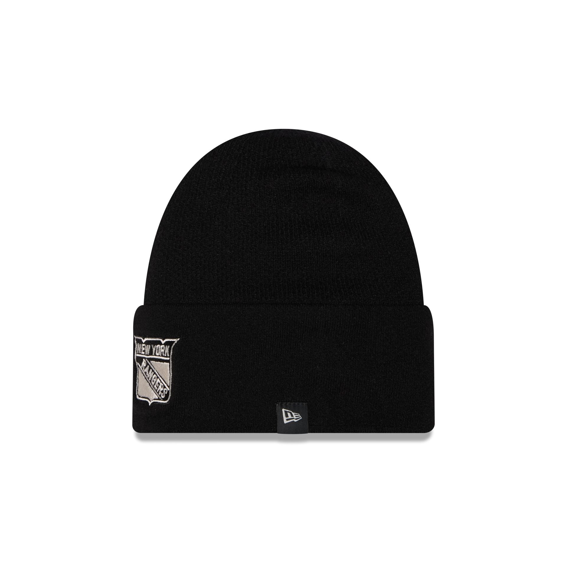 New York Rangers Cashmere Black Cuffless Knit Beanie Hat