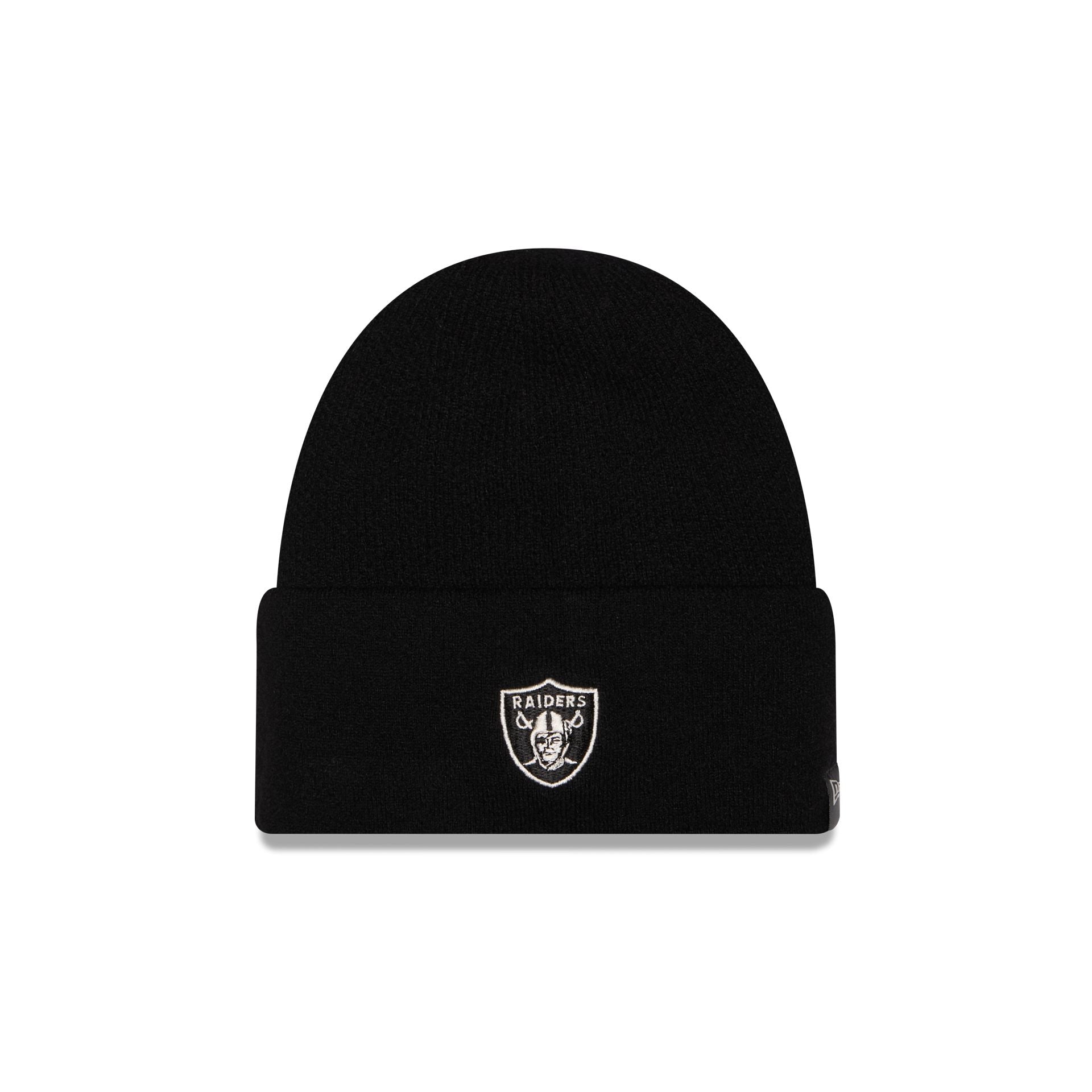 Las Vegas Raiders Cashmere Black Cuffless Knit Beanie Hat