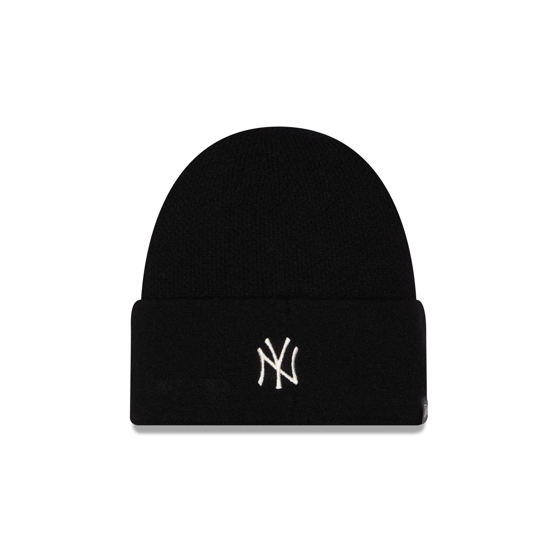 New York Yankees Cashmere Black Cuffless Knit Beanie Hat