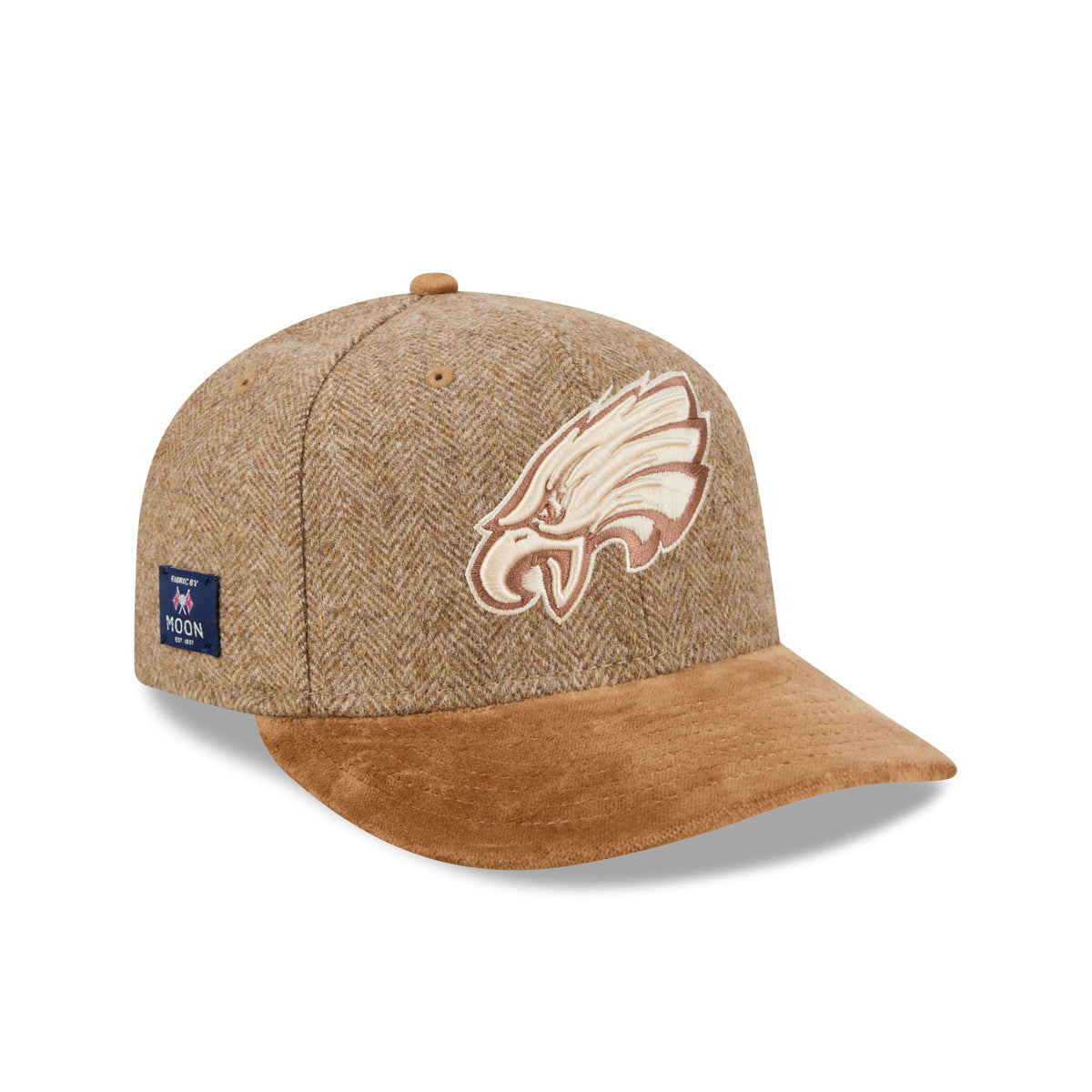 Philadelphia Eagles Moon Brisbane Moss Brown Visor 59FIFTY Fitted Hat