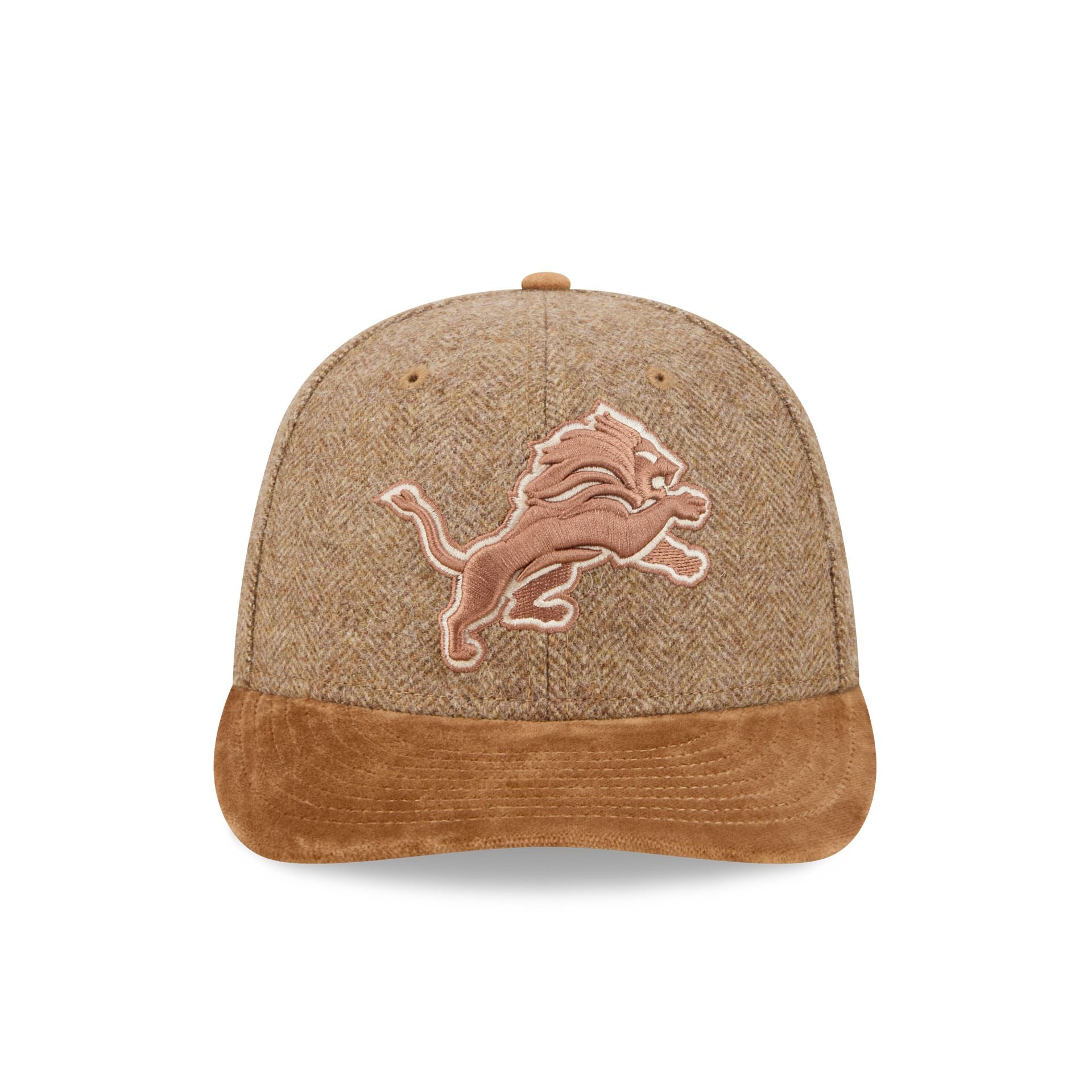 Detroit Lions Moon Brisbane Moss Brown Visor 59FIFTY Fitted Hat