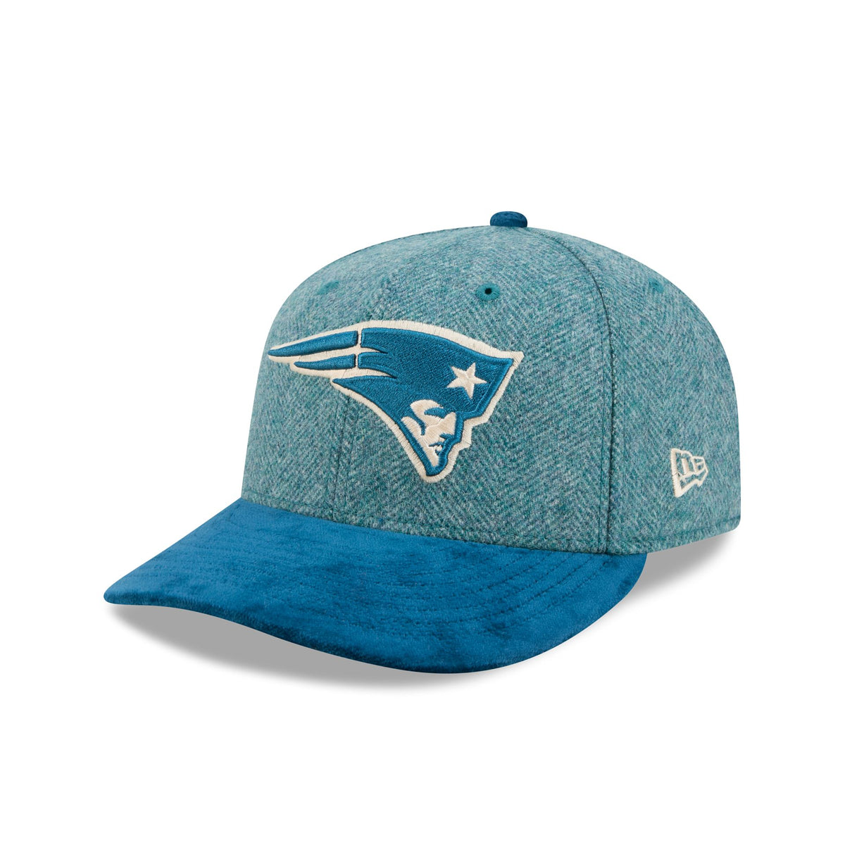 New England Patriots Moon Brisbane Moss Blue Visor 59FIFTY Fitted Hat