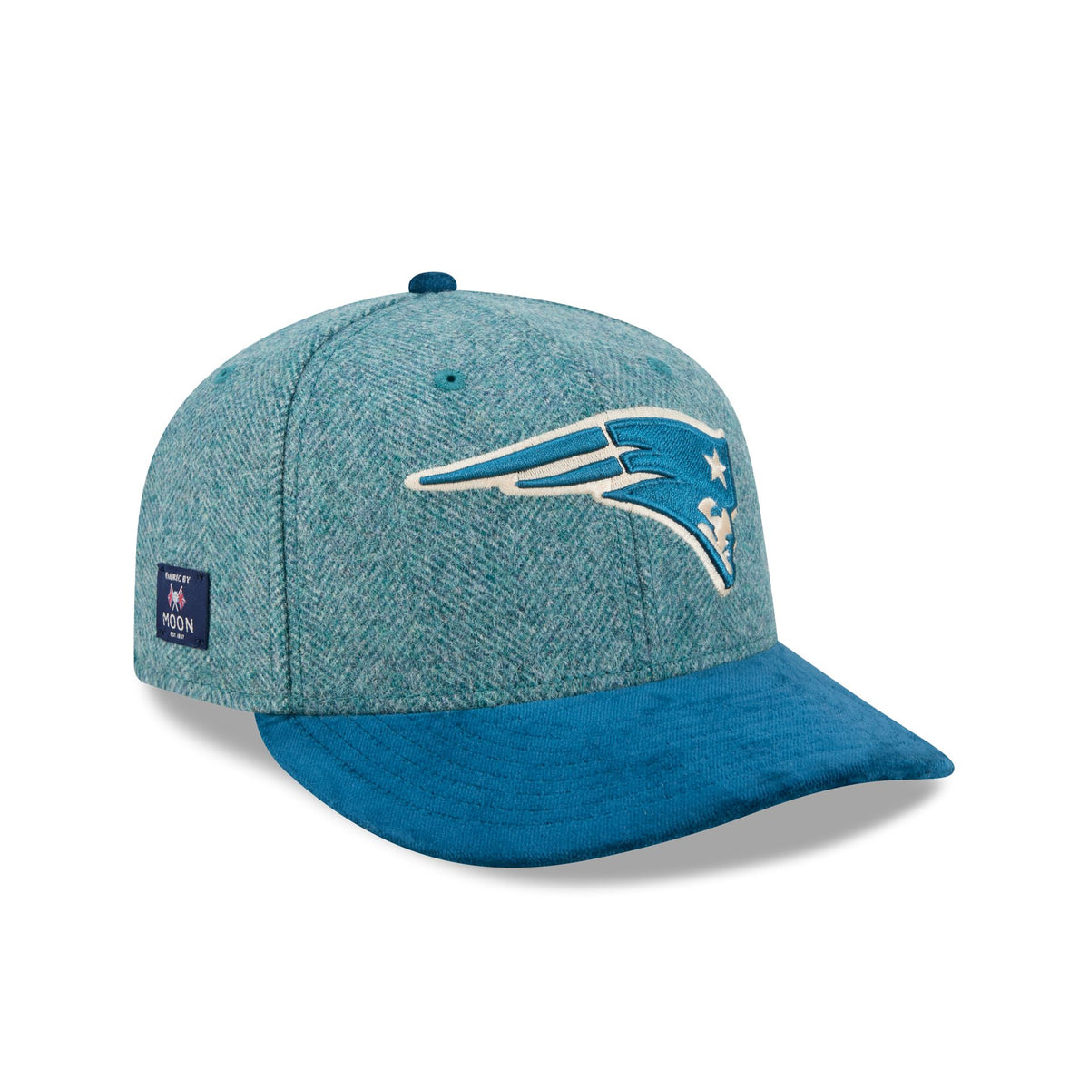 New England Patriots Moon Brisbane Moss Blue Visor 59FIFTY Fitted Hat