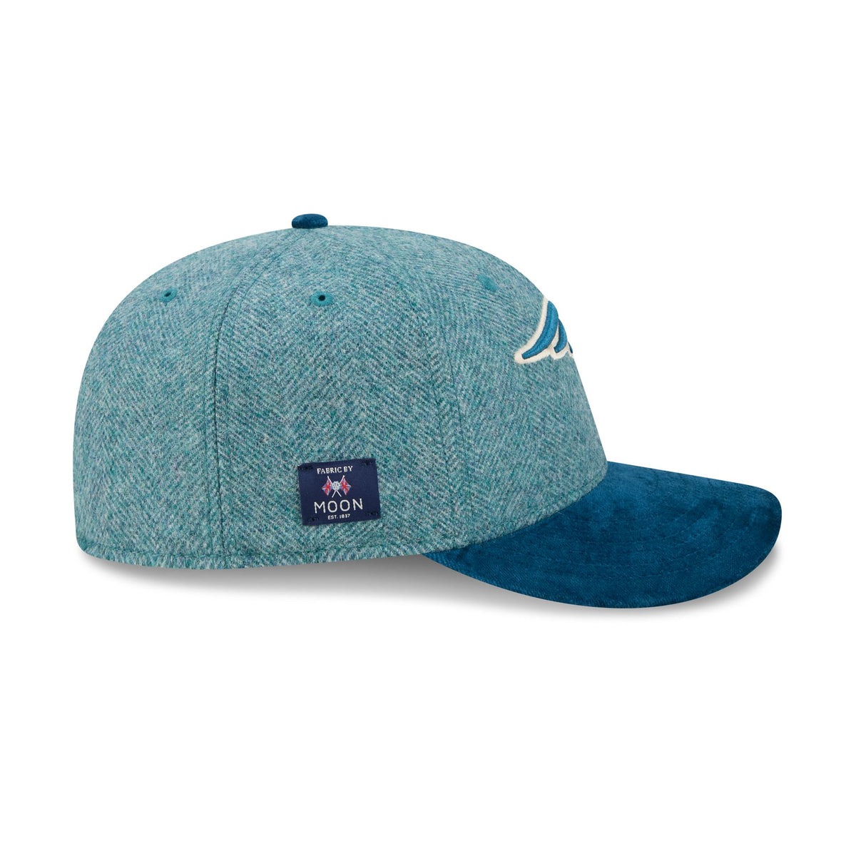 New England Patriots Moon Brisbane Moss Blue Visor 59FIFTY Fitted Hat