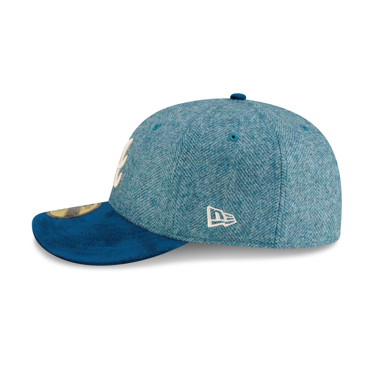Atlanta Braves Moon Brisbane Moss Blue Visor 59FIFTY Fitted Hat
