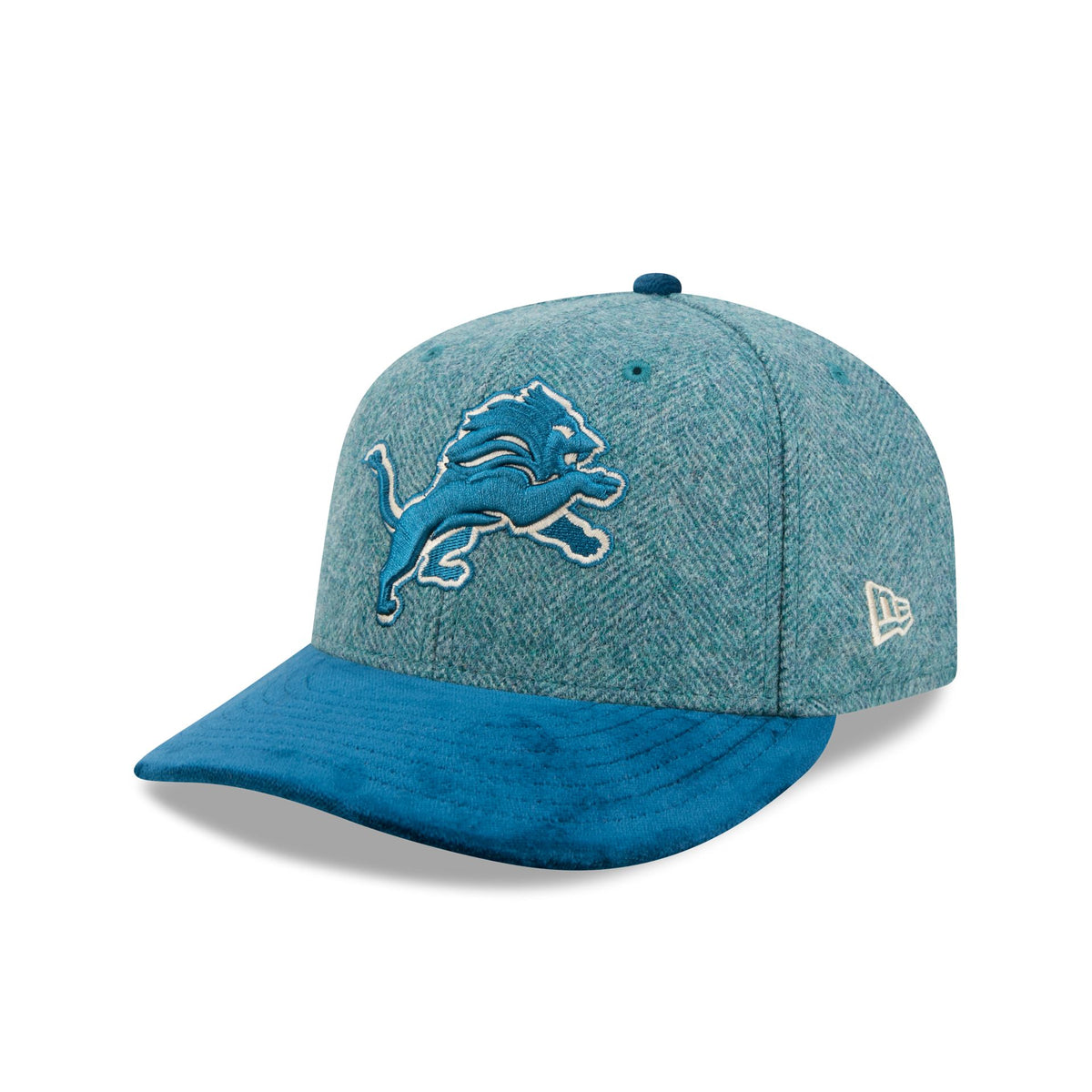 Detroit Lions Moon Brisbane Moss Blue Visor 59FIFTY Fitted Hat