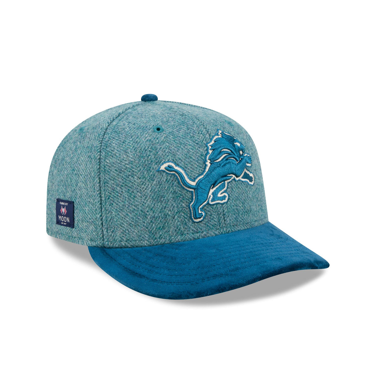 Detroit Lions Moon Brisbane Moss Blue Visor 59FIFTY Fitted Hat