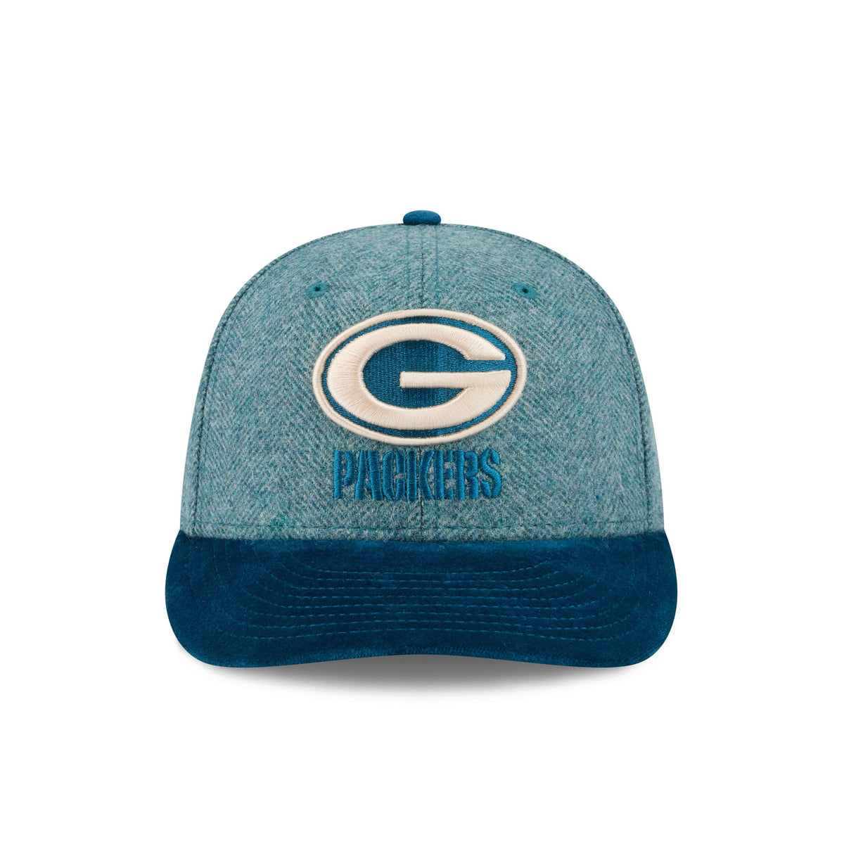 Green Bay Packers Moon Brisbane Moss Blue Visor 59FIFTY Fitted Hat