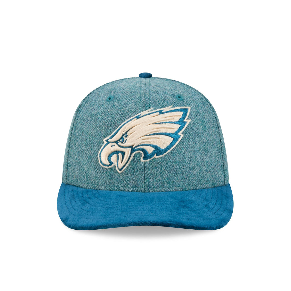 Philadelphia Eagles Moon Brisbane Moss Blue Visor 59FIFTY Fitted Hat