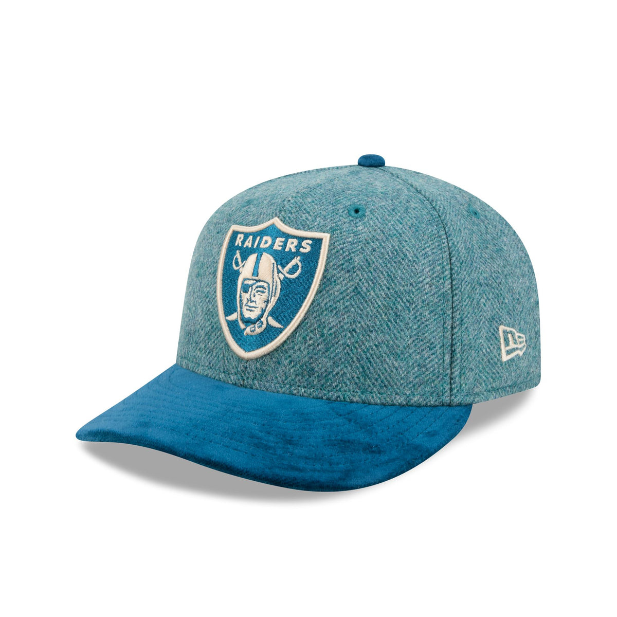 Las Vegas Raiders Moon Brisbane Moss Blue Visor 59FIFTY Fitted Hat