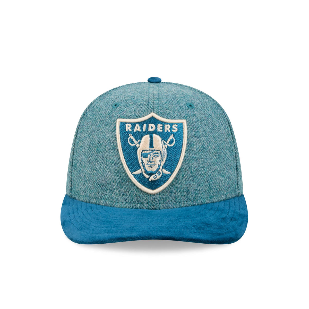 Las Vegas Raiders Moon Brisbane Moss Blue Visor 59FIFTY Fitted Hat