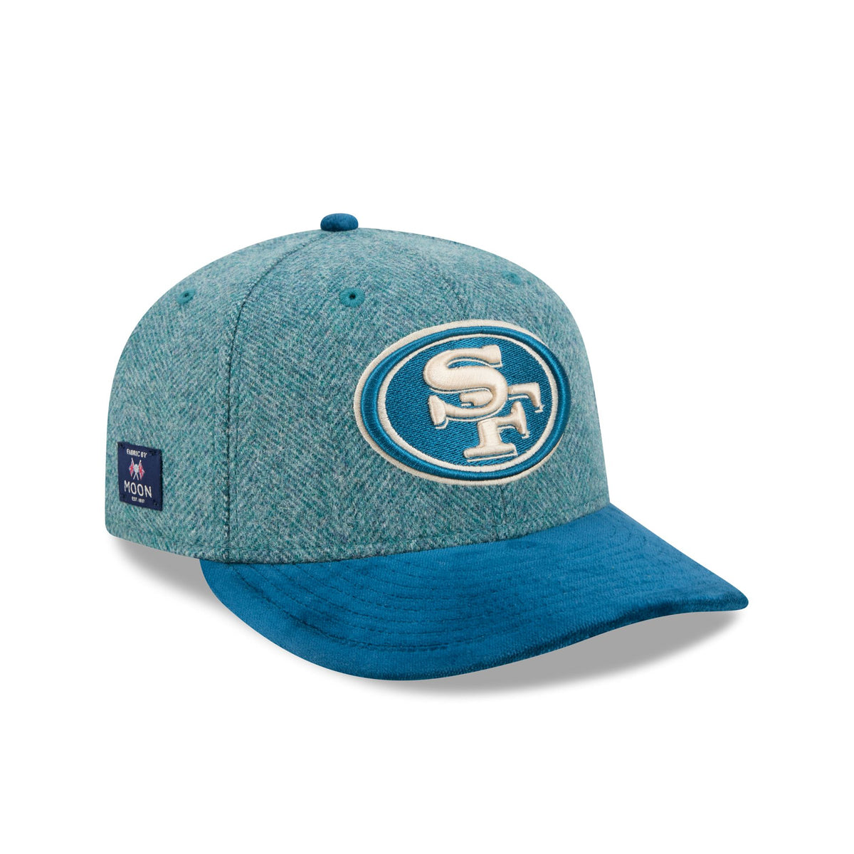 San Francisco 49ers Moon Brisbane Moss Blue Visor 59FIFTY Fitted Hat