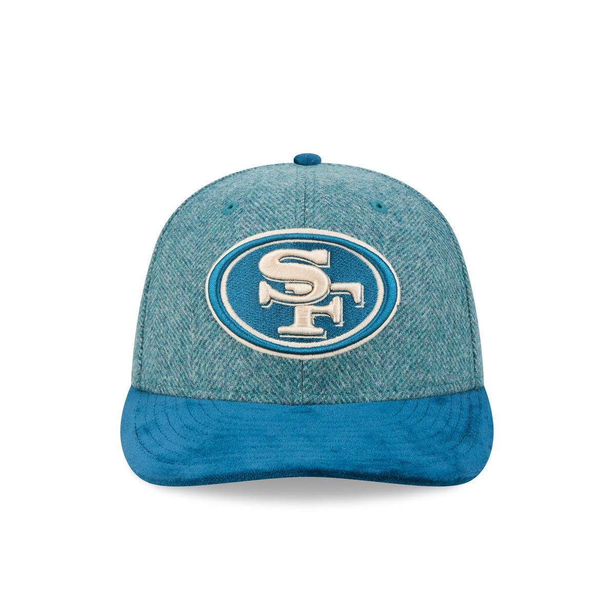 San Francisco 49ers Moon Brisbane Moss Blue Visor 59FIFTY Fitted Hat