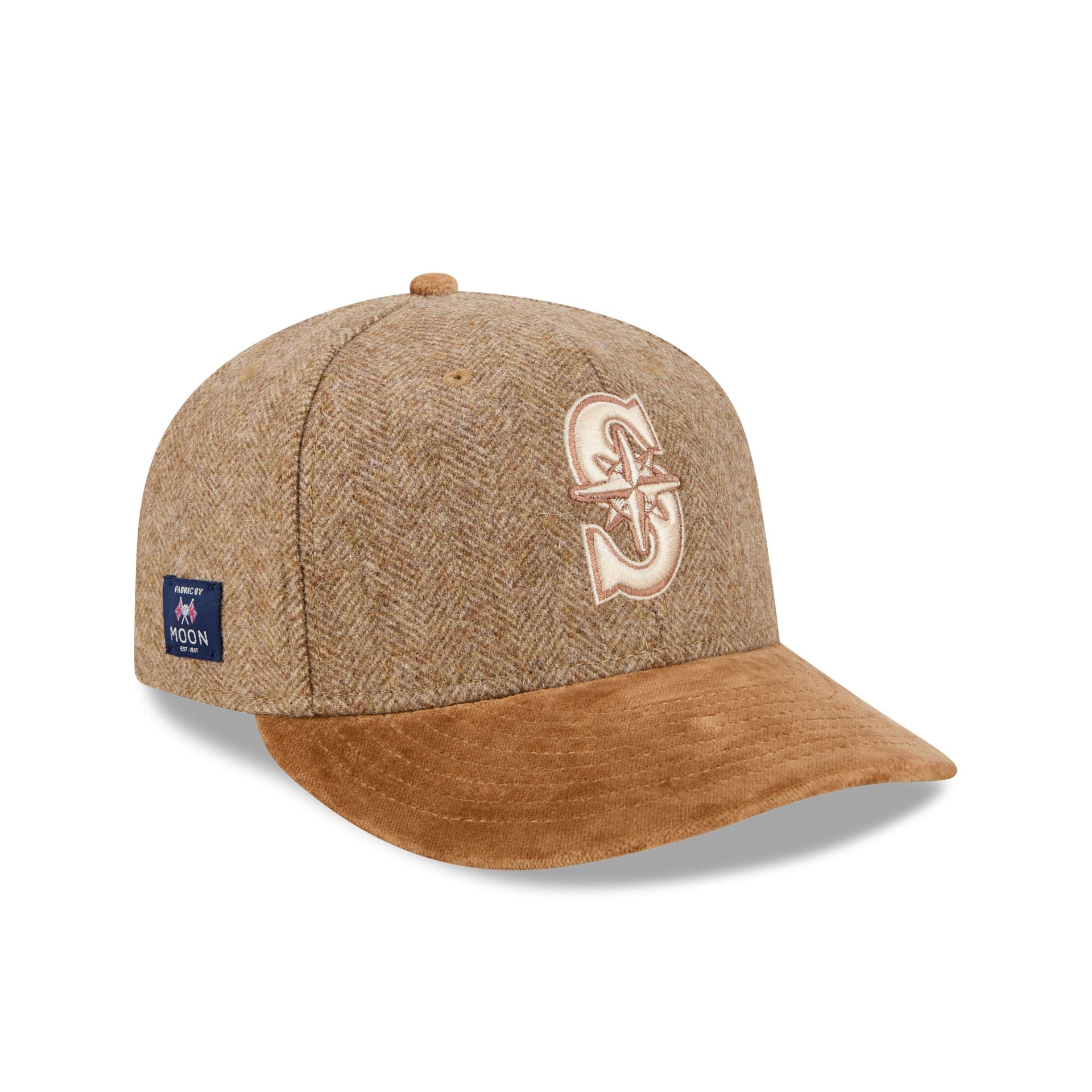 Seattle Mariners Moon Brisbane Moss Brown Visor 59FIFTY Fitted Hat