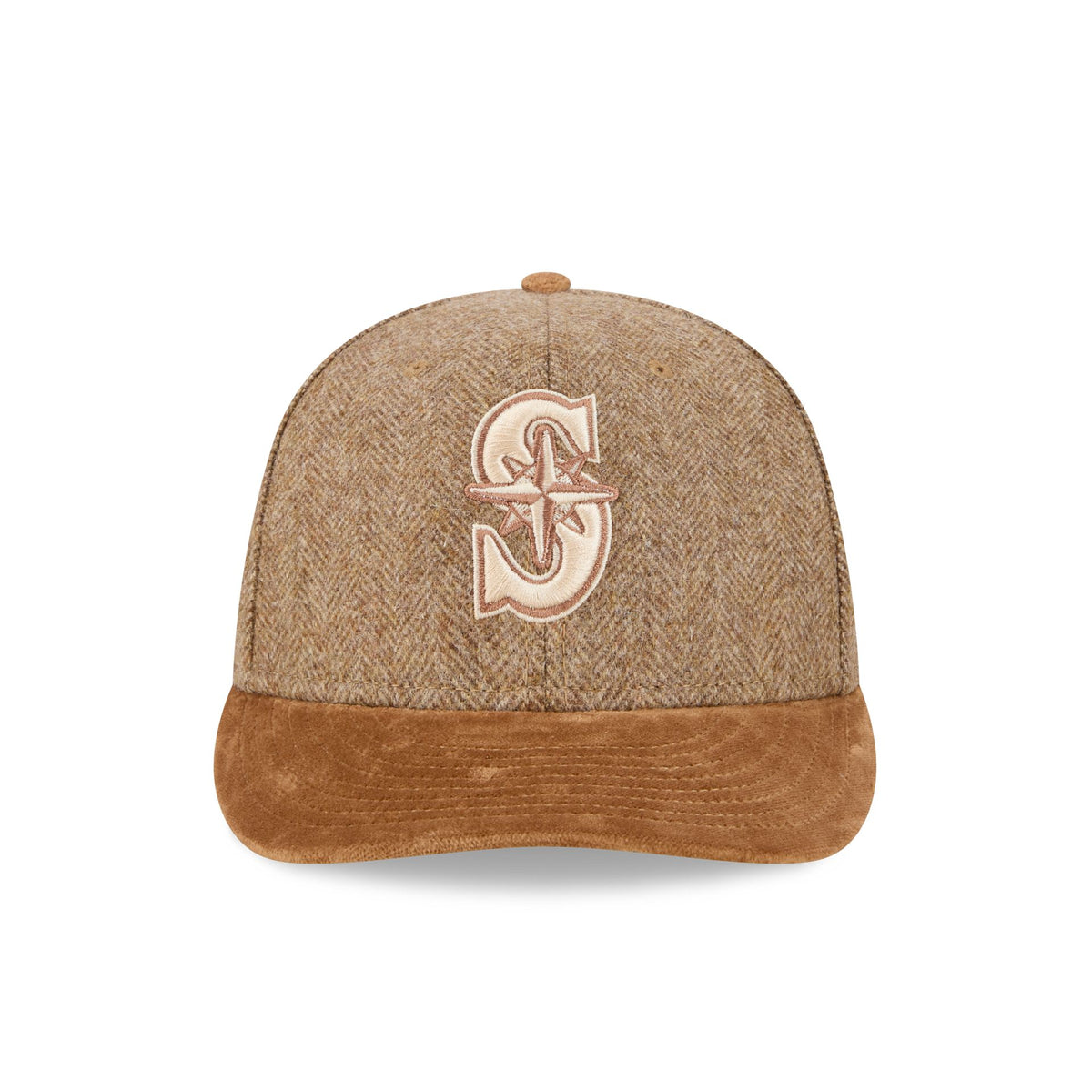 Seattle Mariners Moon Brisbane Moss Brown Visor 59FIFTY Fitted Hat